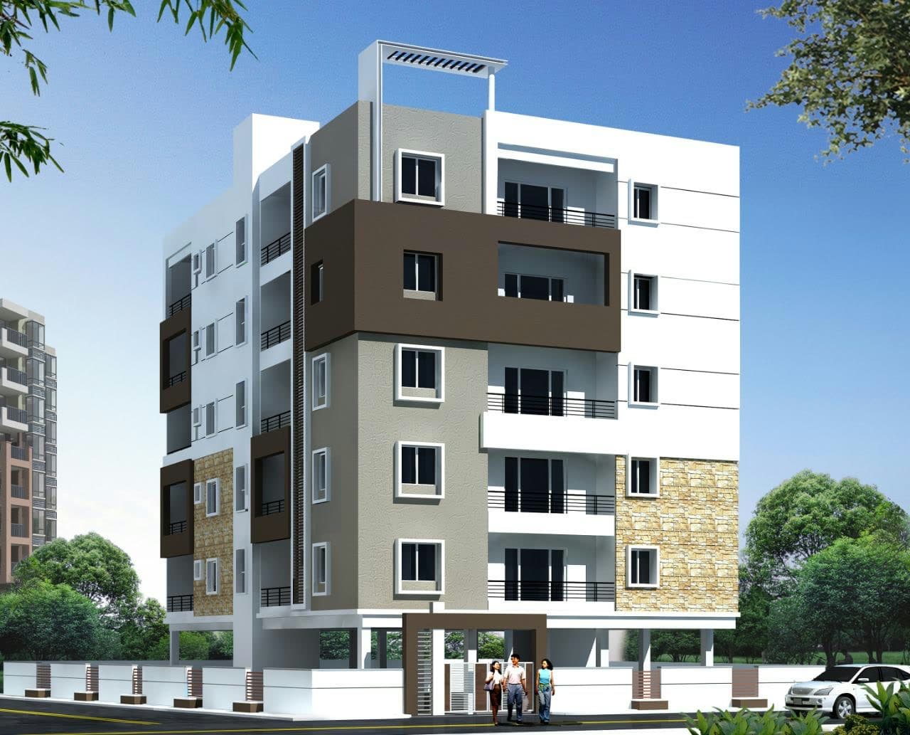 ASR Residency apartment building elevation in Bhimavaram, Andhra Pradesh