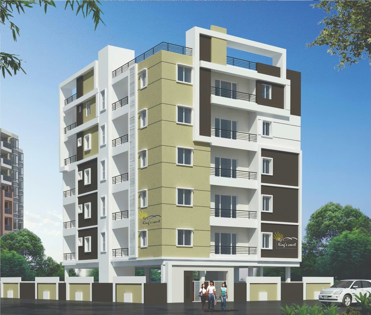 Kings Residency apartment building elevation in Bhimavaram, Hyderabad