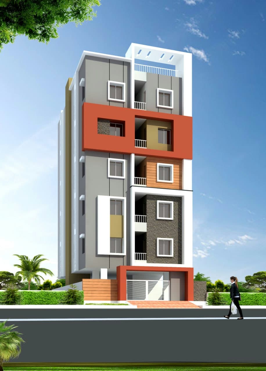Royal Nest hotel-rooms building elevation in Parwat Nagar