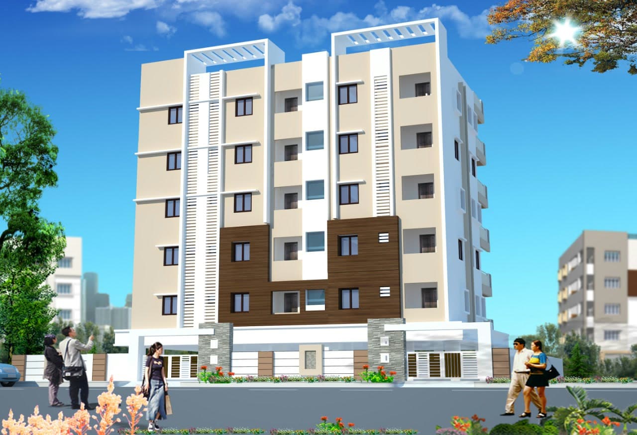 Royal Residences apartment building elevation in Miyapur, Hyderabad