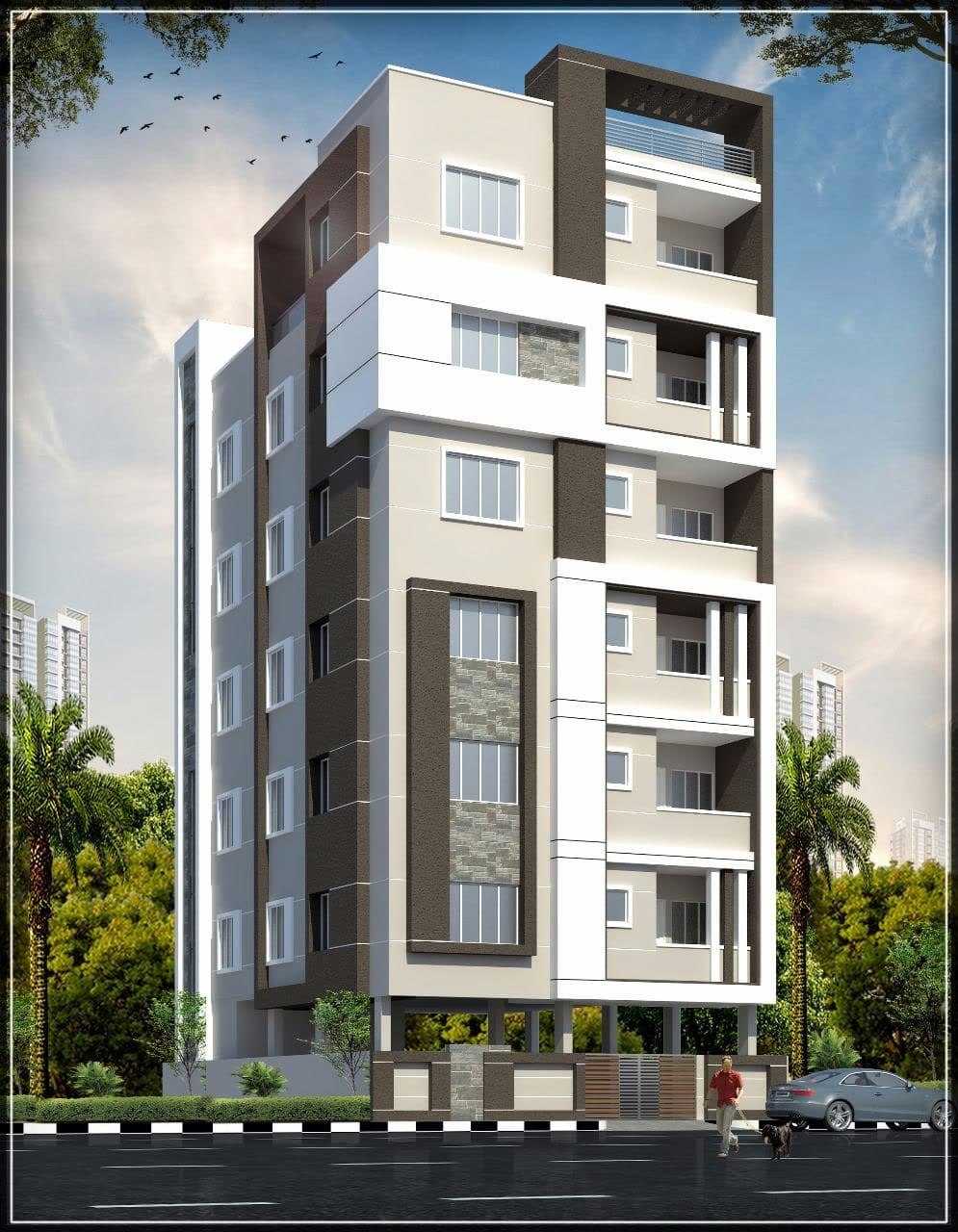 Sai Nilayam apartment building elevation in Gokul Plots, Hyderabad