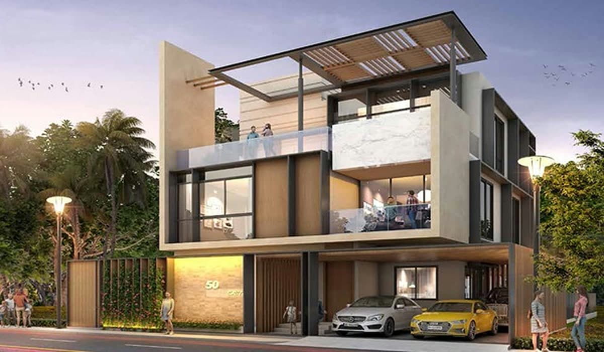 Architectural rendering of the Southwoods luxury villa development in Shamshabad, Hyderabad
